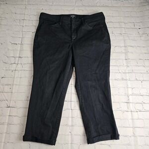 NYDJ Not Your Daughters Jeans Size 16W Lift X Tuck Technology Cropped Black Plus